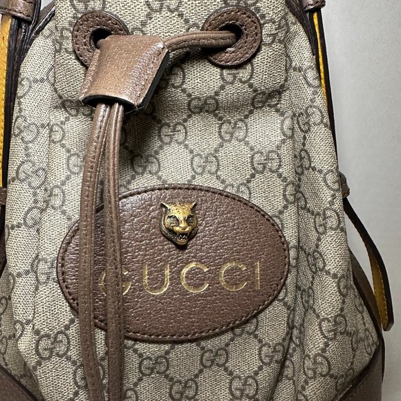 Authentic Gucci Neo Vintage Bucket Backpack/shoulder Bag